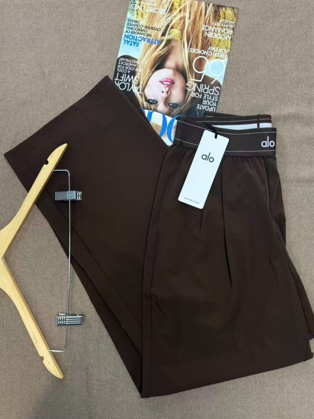 🪄Alo Yoga Suit Up Trouser Coffee Brown Regular 30-inch Inner Seam Length